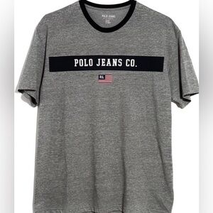 XXL #Y2K Polo Jeans Co. Logo T Shirt Short Sleeve Gray #Preppy Crewneck Clean co